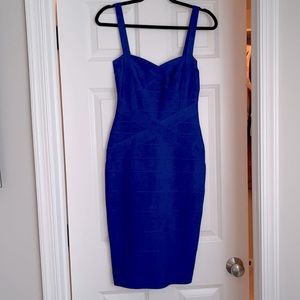 Royal Blue Bandage Dress. Size M